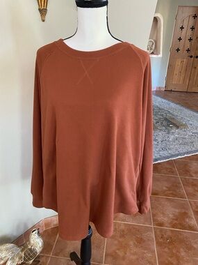 Rust Oversized Crewneck Sweatshirt